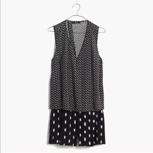 Madewell Overlay Romper in Ikat Brush